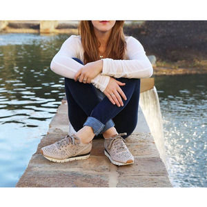 OTBT Khora Taupe Suede Perforated Sneaker 9.5